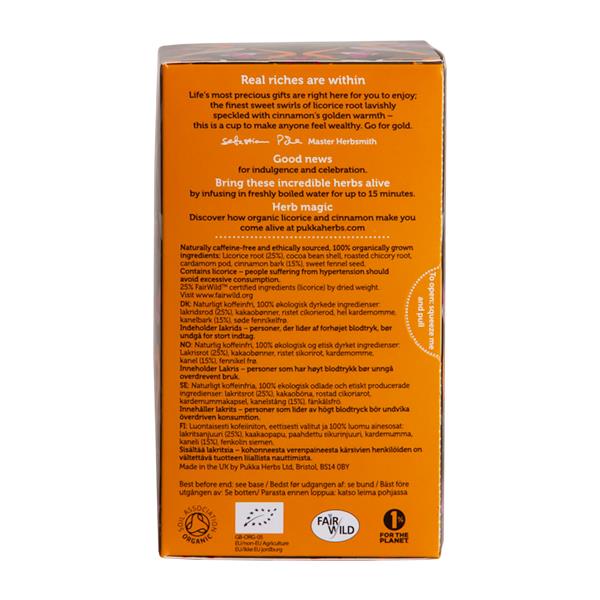 Licorice and Cinnamon Pukka 20 breve økologisk